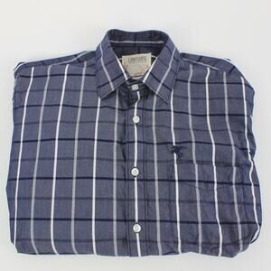 Cantabil Men's Plaid Button Down Long Sleeve Shirt Size 42 Slim Fit